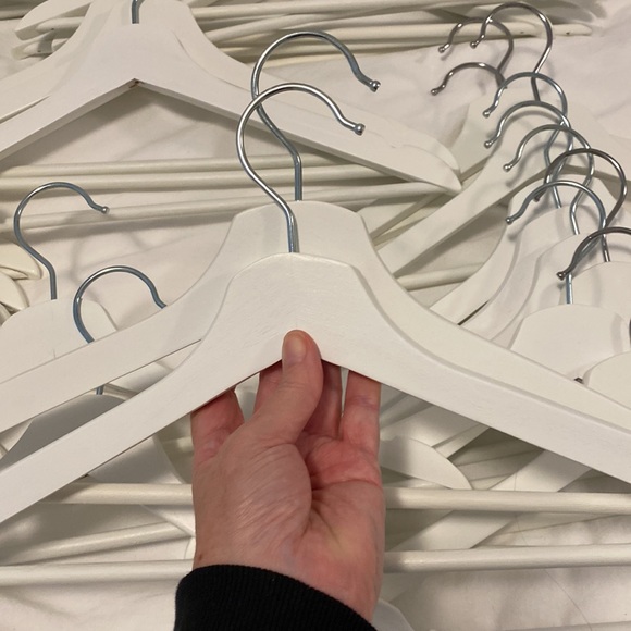 BUMERANG -40 White, wood Ikea hangers- 6 months old - Picture 2 of 2